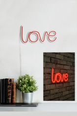 ASIR GROUP ASIR Nástenná dekorácia LOVE s LED podsvietením 37 cm červená