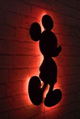 ASIR GROUP ASIR Nástenná dekorácia MICKEY MOUSE s LED podsvietením 30 cm červená