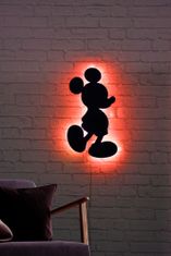 ASIR GROUP ASIR Nástenná dekorácia MICKEY MOUSE s LED podsvietením 30 cm červená