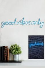 ASIR GROUP ASIR Nástenná dekorácia s LED podsvietením GOOD VIBES ONLY modrá 79 cm