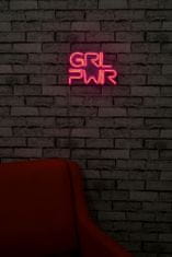 ASIR GROUP ASIR Nástenná dekorácia s LED podsvietením GRL PWR ružová 36 cm