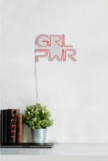 ASIR GROUP ASIR Nástenná dekorácia s LED podsvietením GRL PWR ružová 36 cm