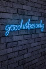 ASIR GROUP ASIR Nástenná dekorácia s LED podsvietením GOOD VIBES ONLY modrá 79 cm