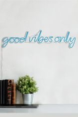 ASIR GROUP ASIR Nástenná dekorácia s LED podsvietením GOOD VIBES ONLY modrá 79 cm