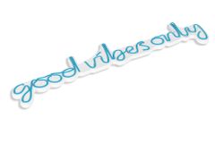 ASIR GROUP ASIR Nástenná dekorácia s LED podsvietením GOOD VIBES ONLY modrá 79 cm