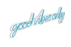 ASIR GROUP ASIR Nástenná dekorácia s LED podsvietením GOOD VIBES ONLY modrá 79 cm