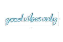 ASIR GROUP ASIR Nástenná dekorácia s LED podsvietením GOOD VIBES ONLY modrá 79 cm