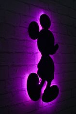 ASIR GROUP ASIR Nástenná dekorácia s LED podsvietením MICKEY MOUSE fialová 30 cm