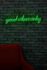 ASIR GROUP ASIR Nástenná tabuľa GOOD VIBES ONLY s LED podsvietením zelená