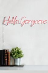 ASIR GROUP ASIR Nástenná nápis HELLO GORGEOUS s LED podsvietením 74 cm fialová