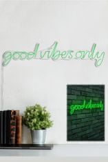 ASIR GROUP ASIR Nástenná tabuľa GOOD VIBES ONLY s LED podsvietením zelená