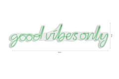 ASIR GROUP ASIR Nástenná tabuľa GOOD VIBES ONLY s LED podsvietením zelená