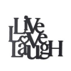 ASIR GROUP ASIR Kovová dekorácia na stenu LIVE LAUGH LOVE 40 cm