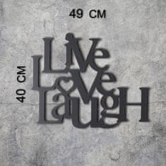 ASIR GROUP ASIR Kovová dekorácia na stenu LIVE LAUGH LOVE 40 cm