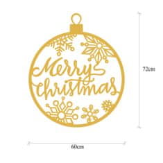 ASIR GROUP ASIR Kovová dekorácia na stenu MERRY CHRISTMAS s LED podsvietením 66 cm