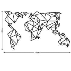 ASIR GROUP ASIR Nástenná dekorácia SVET kov čierny 140 cm
