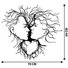 ASIR GROUP ASIR Kovová dekorácia na stenu MUŽ A ŽENA 70 cm