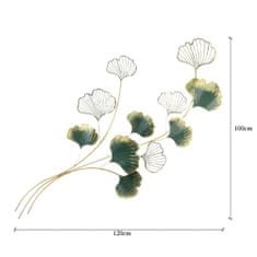 ASIR GROUP ASIR Kovová dekorácia na stenu ZELENO ZLATÉ LISTY 120 cm