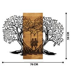 ASIR GROUP ASIR Dekorácia na stenu STROMY 76 cm drevo, kov