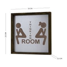 ASIR GROUP ASIR Obraz na stenu THINKING ROOM 33 cm MDF