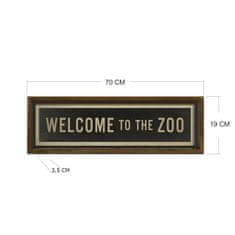 ASIR GROUP ASIR Obraz na stenu WELCOME TO THE ZOO 19 cm MDF