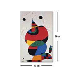 ASIR GROUP ASIR Reprodukcia na plátne ŽENA, VTÁK, HVIEZDA, J. MIRÓ 45 cm