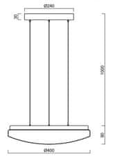 OSMONT OSMONT 68751 SAGITA LE2 závesné plastové svietidlo biela IP40 4000 K 27W LED DALI