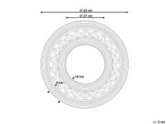 Beliani Okrúhle bambusové nástenné zrkadlo 62 cm svetlohnedé CACOMA