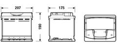 Exide Premium 53Ah Autobatéria 12V , 540A , EA530