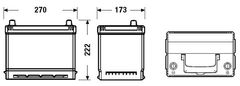 Exide Excell 70Ah Autobatéria , 12V , 540A , EB704