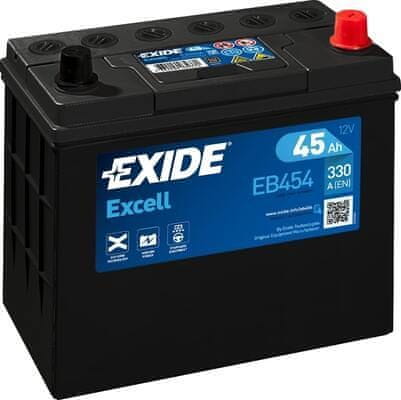 Exide Excell 45Ah Autobatéria , 12V , 330A , EB454