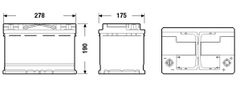 Exide AGM 70Ah Autobatéria Start-Stop 12V , 760A , EK700