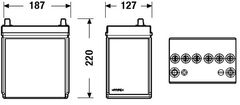 Exide Excell 35Ah Autobatéria , 12V , 240A ... ĽAVÁ !!! EB357