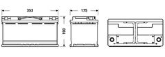 Exide AGM 96Ah Autobatéria Start-Stop 12V 850A EK960