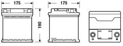 Exide Excell 44Ah autobatéria 12V 400A EB440