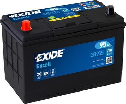 Exide Excell 95Ah Autobatéria , 12V , 720A , ĽAVÁ !!! EB955