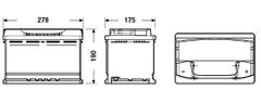 Exide Premium 77Ah Autobatéria 12V , 760A , EA770