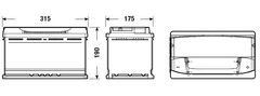 Exide Premium 90Ah Autobatéria 12V , 720A , EA900