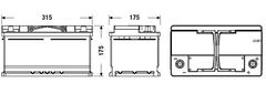 Exide EFB 75Ah Autobatéria Start-Stop 12V , 730A , EL752