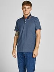 Jack&Jones 2 PACK - pánske polo triko JJEPAULOS Slim Fit 12191216 Rio Red Denim Blue (Veľkosť S)