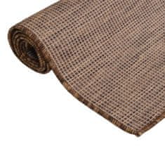 Petromila vidaXL Vonkajší koberec s plochým tkaním 200x280 cm hnedý