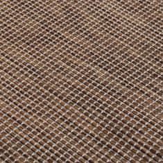 Petromila vidaXL Vonkajší koberec s plochým tkaním 160x230 cm hnedý