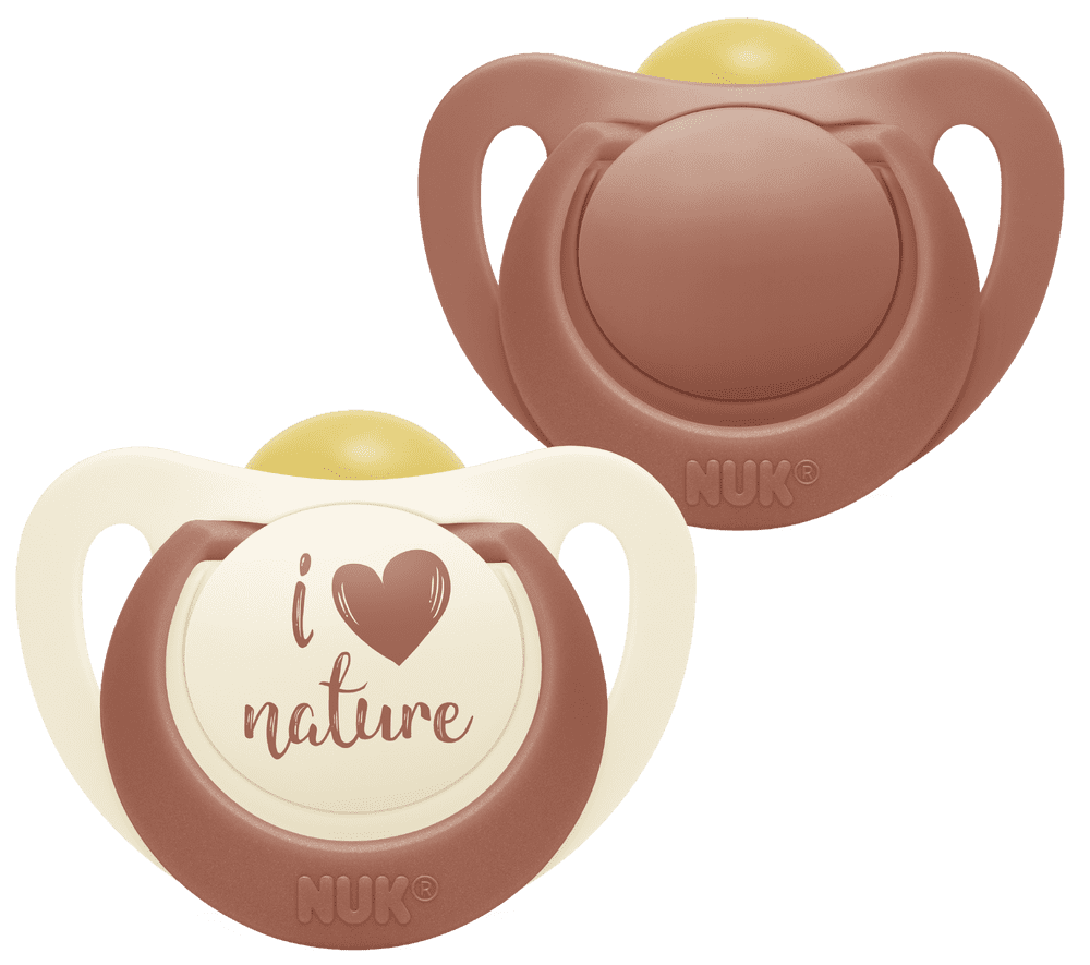 Nuk for NATURE cumlík latex 0-6m. 2 ks -červená