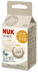 Nuk for NATURE cumlík latex 0-6m. 2 ks -béžová