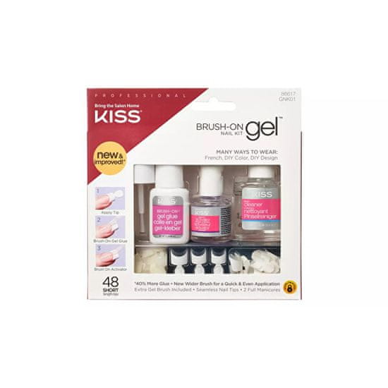 KISS Súprava na gélové nechty Brush-On Gél Nail Kit