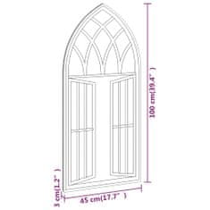 Petromila vidaXL Záhradné zrkadlo čierne 100x45 cm exteriérové železo