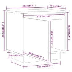 Vidaxl Nočné stolíky 2 ks čierne 40x30x40 cm masívne borovicové drevo