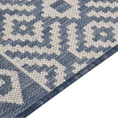 Petromila vidaXL Vonkajší koberec s plochým tkaním 200x280 cm modrý pruhovaný