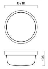 OSMONT OSMONT 50620 ELEKTRA 3 stropné/nástenné priemyselné plastové svietidlo biela IP54 4000 K 8W LED