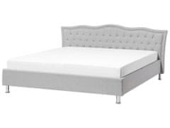 Beliani Čalúnená posteľ super king size 180x200cm sivá METZ